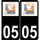 05 Embrun logotipo de la etiqueta engomada de la placa de registro de la ciudad