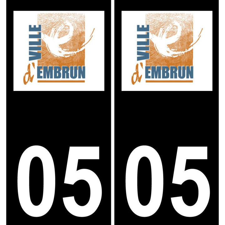 05 Embrun-logo aufkleber plakette ez stadt