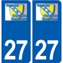 27 Conches en Ouche logo autocollant plaque stickers ville