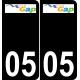 05 Gap logotipo de la etiqueta engomada de la placa de registro de la ciudad