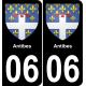 64 Pau autocollant sticker plaque immatriculation auto ville