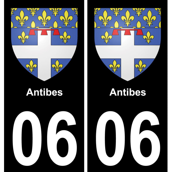 06 Antibes sticker plate registration city