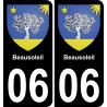 06 Beausoleil placa etiqueta de registro de la ciudad