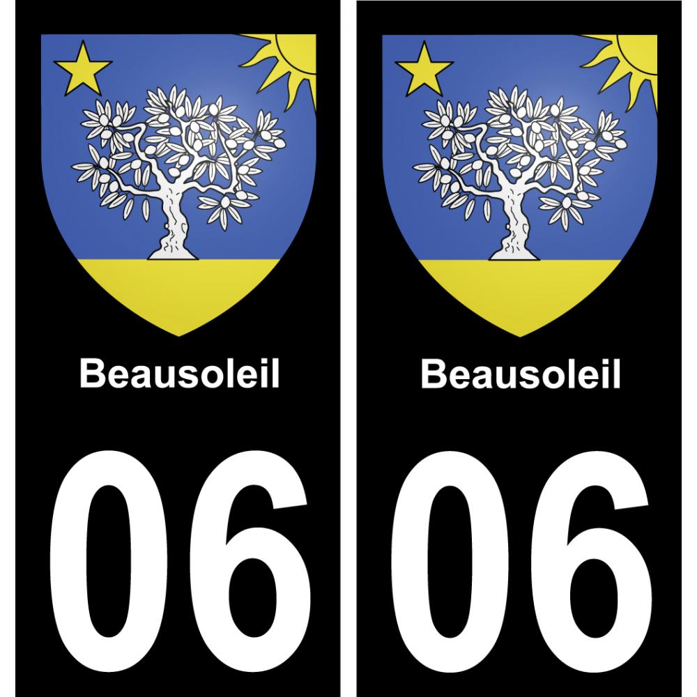 06 Beausoleil sticker plate registration city