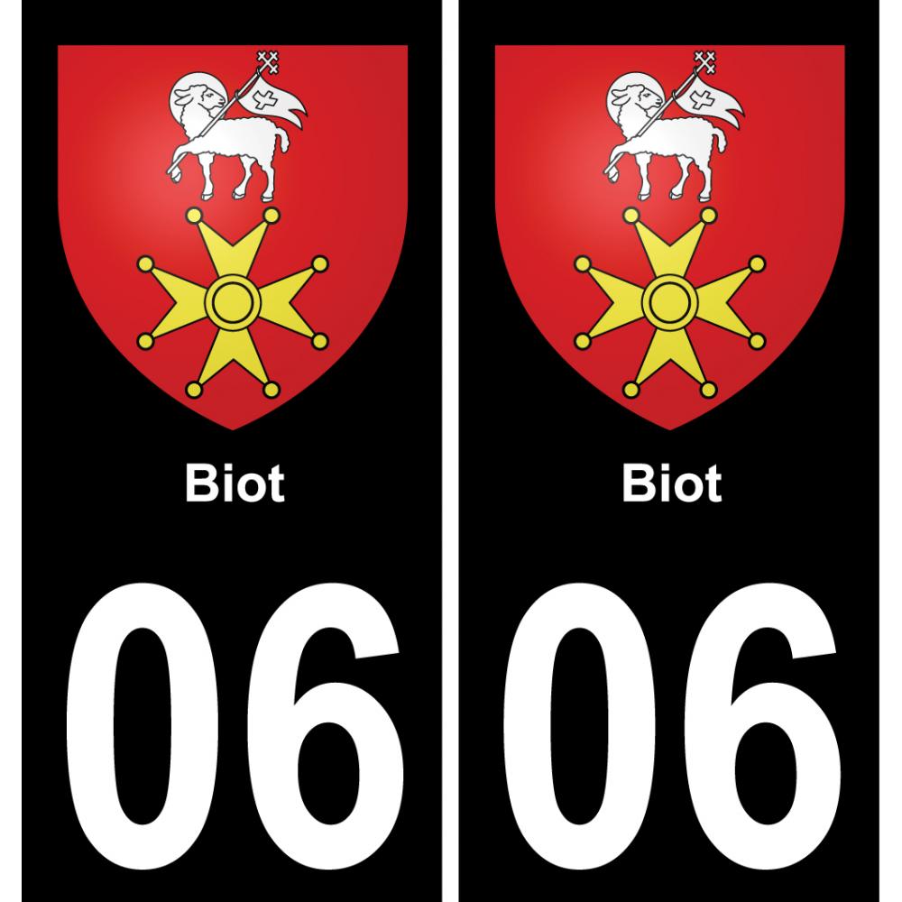 06 Biot placa etiqueta de registro de la ciudad