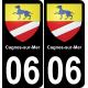 06 Cagnes-sur-Mer autocollant sticker plaque immatriculation auto ville