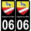 06 Cagnes-sur-Mer sticker plate registration city