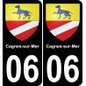 64 Pau autocollant sticker plaque immatriculation auto ville