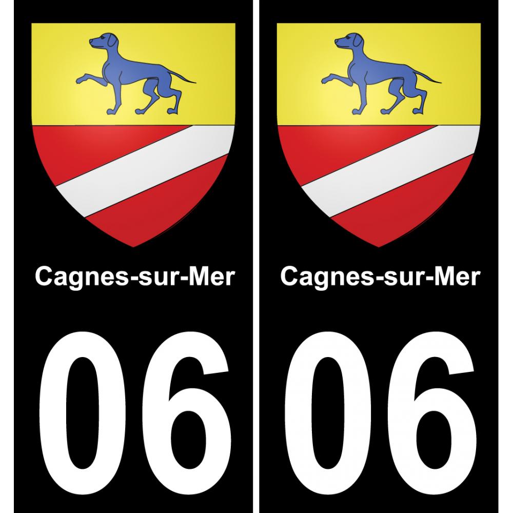 06 Cagnes-sur-Mer adesivo piastra di registrazione city