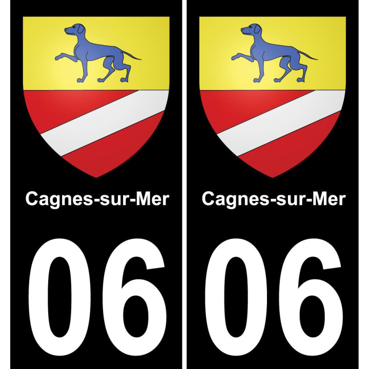 06 Cagnes-sur-Mer sticker plate registration city