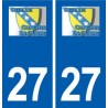27 Conches en Ouche logo autocollant plaque stickers ville