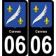 64 Pau autocollant sticker plaque immatriculation auto ville