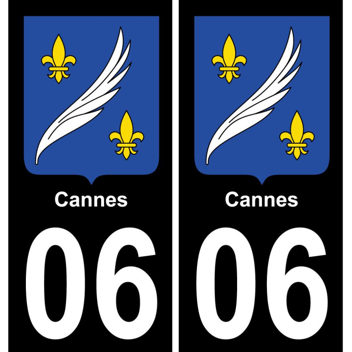 06 Cannes sticker plate registration city