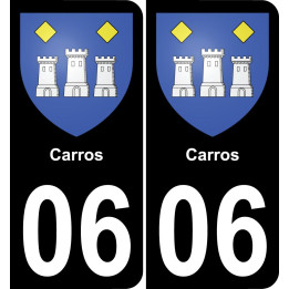 06 Carros autocollant sticker plaque immatriculation auto ville