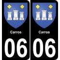 64 Pau autocollant sticker plaque immatriculation auto ville