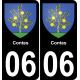 64 Pau autocollant sticker plaque immatriculation auto ville