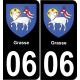64 Pau autocollant sticker plaque immatriculation auto ville