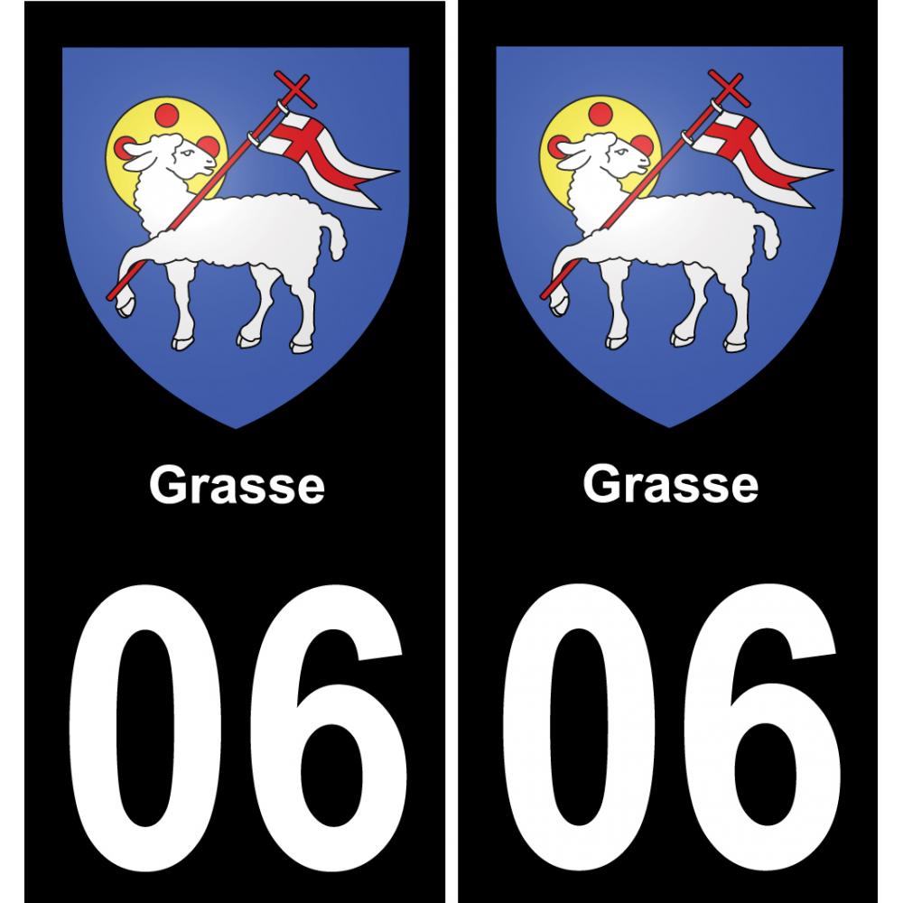 06 Grasse placa etiqueta de registro de la ciudad
