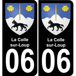 06 La Colle-sur-Loup autocollant sticker plaque immatriculation auto ville