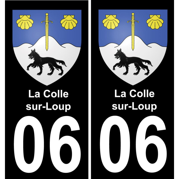 06 La Colle-sur-Loup placa etiqueta de registro de la ciudad