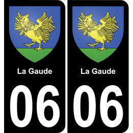 06 La Gaude placa etiqueta de registro de la ciudad