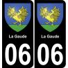 06 La Gaude sticker plate registration city