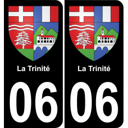 06 La Trinité autocollant sticker plaque immatriculation auto ville