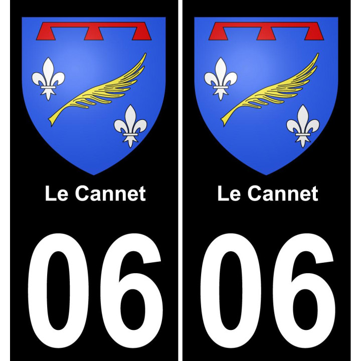 06 Le Cannet sticker plate registration city