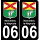 06 Mandelieu-la-Napoule autocollant sticker plaque immatriculation auto ville