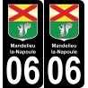 06 Mandelieu-la-Napoule autocollant sticker plaque immatriculation auto ville