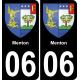 64 Pau autocollant sticker plaque immatriculation auto ville