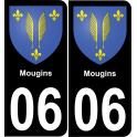 64 Pau autocollant sticker plaque immatriculation auto ville