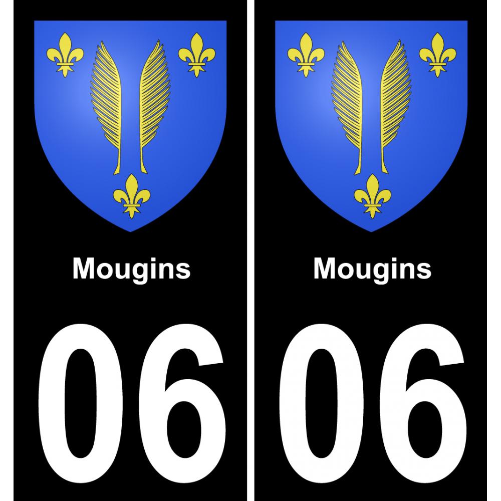06 Mougins sticker plate registration city