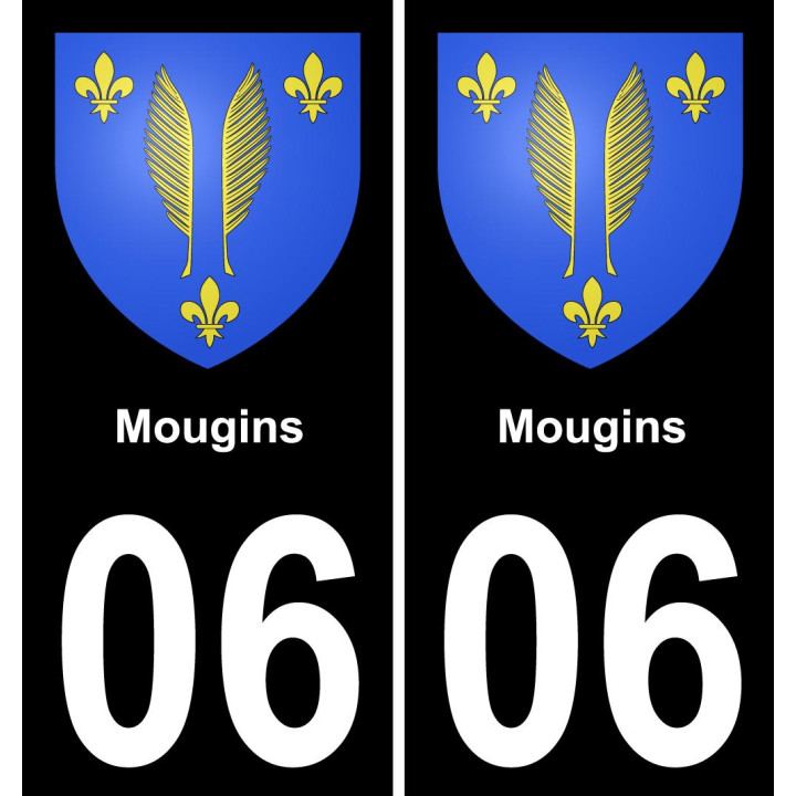 06 Mougins sticker plate registration city