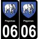 06 Pégomas-aufkleber plakette ez stadt