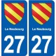 27 Conches en Ouche blason autocollant plaque stickers ville