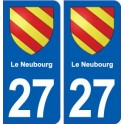 27 Conches en Ouche blason autocollant plaque stickers ville