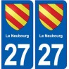 27 Conches en Ouche blason autocollant plaque stickers ville