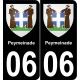 64 Pau autocollant sticker plaque immatriculation auto ville
