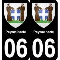 06 Peymeinade autocollant sticker plaque immatriculation auto ville