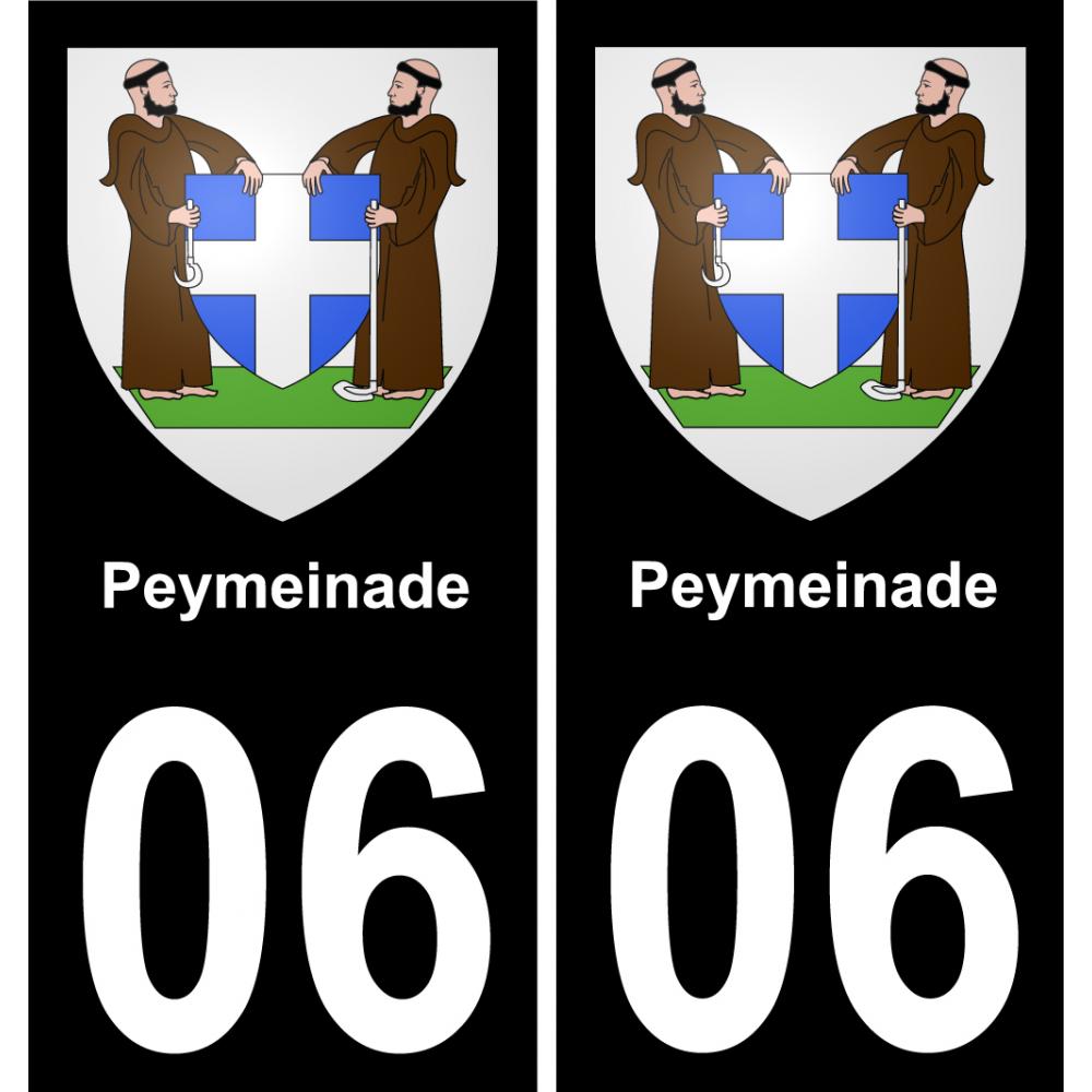 06 Peymeinade autocollant sticker plaque immatriculation auto ville