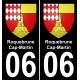 06 Roquebrune-Cap-Martin adesivo piastra di registrazione city