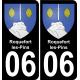 06 Roquefort-les-Pins autocollant sticker plaque immatriculation auto ville