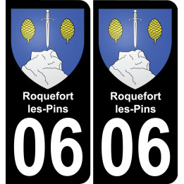 06 Roquefort-les-Pins sticker plate registration city