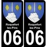 06 Roquefort-les-Pins-aufkleber plakette ez stadt