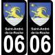 06 Saint-André-de-la-Roche placa etiqueta de registro de la ciudad