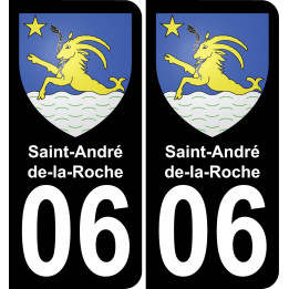 06 Saint-André-de-la-Roche placa etiqueta de registro de la ciudad