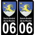 06 Saint-André-de-la-Roche placa etiqueta de registro de la ciudad