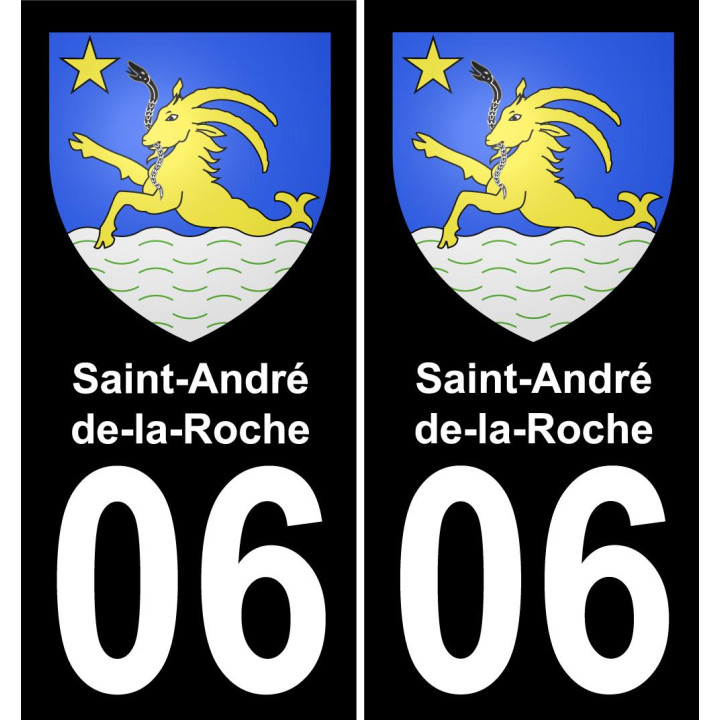 06 Saint-André-de-la-Roche sticker plate registration city