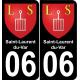 06 Saint-Laurent-du-Var autocollant sticker plaque immatriculation auto ville